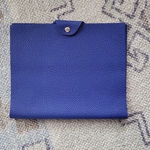 Hermes Ulysse Notebook Cover Blue Leather